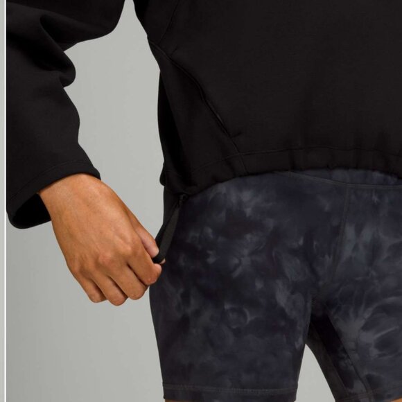 Lululemon AirWrap Crew Cropped Sweater Black Sz 8 - Picture 5 of 11